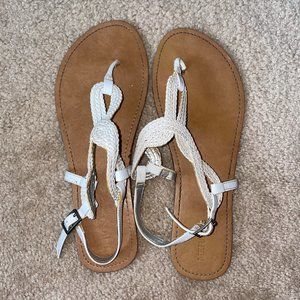 Merona | Shoes | White Braided Merona Sandals | Poshmark